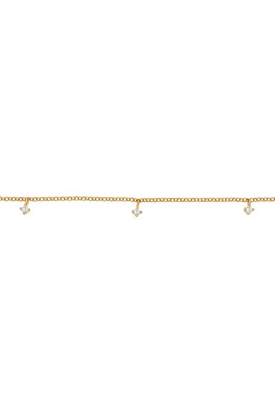 ELLI Halskette Choker Solitär Zirkonia Funkelnd 925er Silber