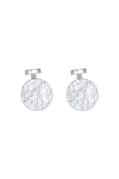 KUZZOI Schmuckset Manschettenknöpfe Krawattennadel Organic 925 Silber