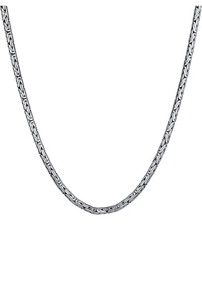 KUZZOI Halskette Herren Königskette Rund 925 Sterling Silber