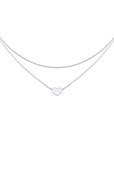 ELLI Herz Trend 925 stříbrný s chokerovou vrstvou ve vzhledu Halskette