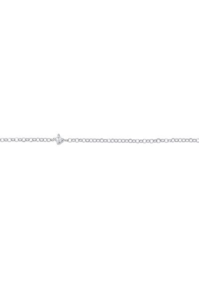ELLI Halskette Choker Erbskette Zirkonia Solitär Zart 925 Silber