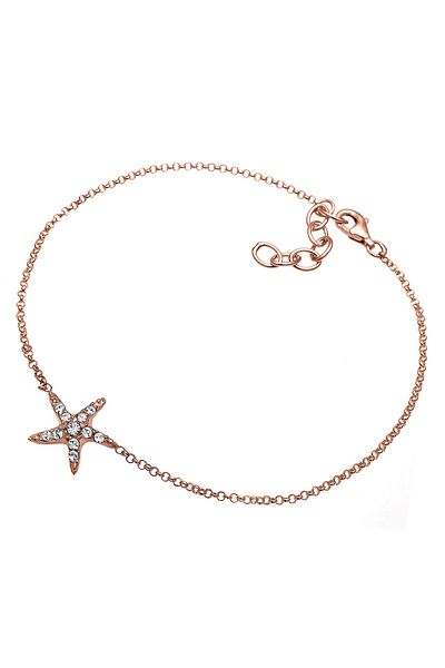 ELLI Fußschmuck Seestern Kristal 925 Ayar Gümüş