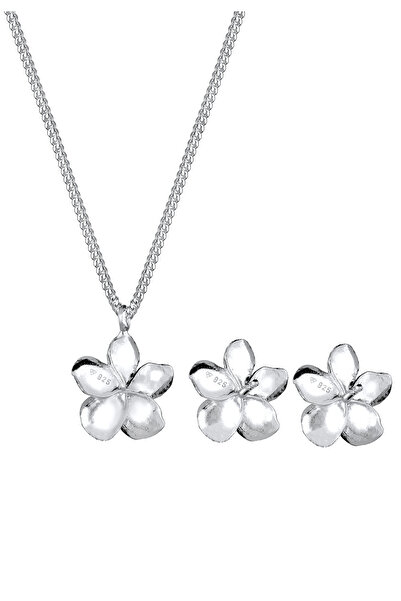 ELLI Schmuckset Frangipani Blüte 925 Ayar Gümüş