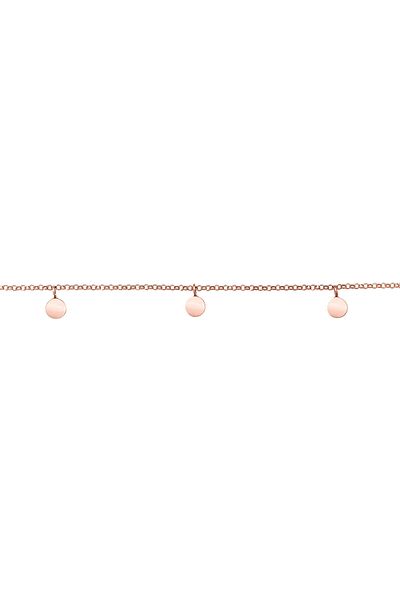 ELLI Halskette Choker Plättchen Coin Poliert 925 Silber