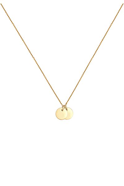 ELLI Damen-Halskette – Geo-Design, 925er Sterlingsilber, Platten-Detail