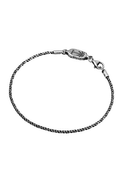 HAZE & GLORY Paradise 925 Silver Oxidizer Herren Kordelkette – Armband