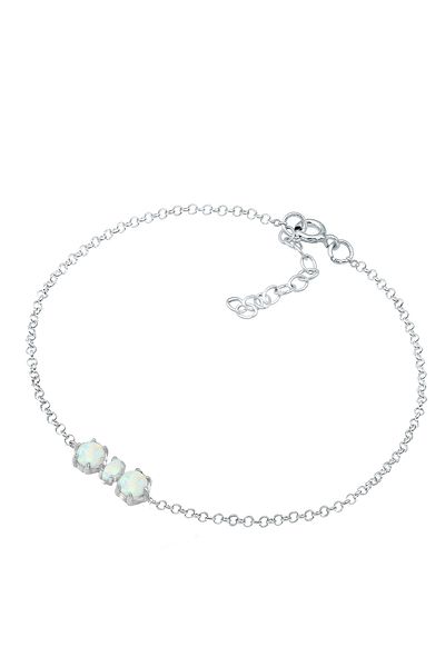 ELLI Armband Armband Armkettchen Synthetischer Opal Trend 925 Silber