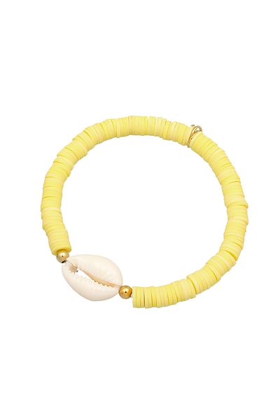 ELLI Armband Heishi Perlen Bunt Kauri Muschel 925 Silber