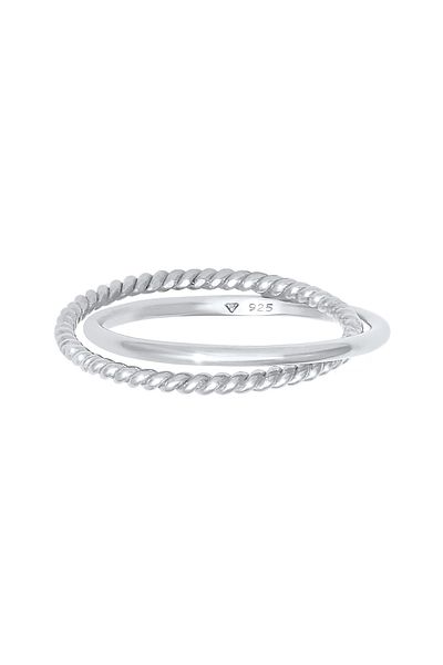 ELLI 925 Silber Classic Fein Gedreht Ring Wickelring