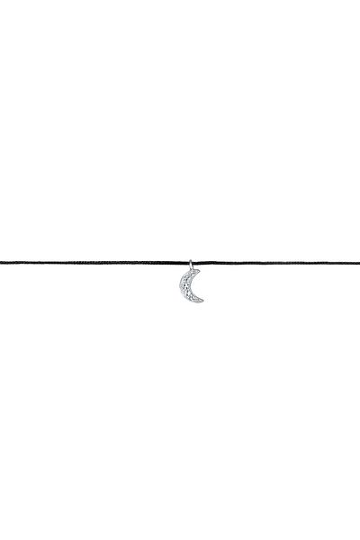 ELLI Halskette Choker Halbmond Kristalle Silber