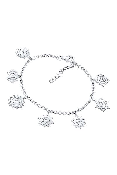 Nenalina Armband Sieben Chakra Spirit Bettelarmband 925 Silber