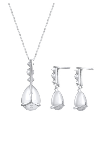ELLI Schmuckset Tropfen Edel Kristal 925 Ayar Gümüş
