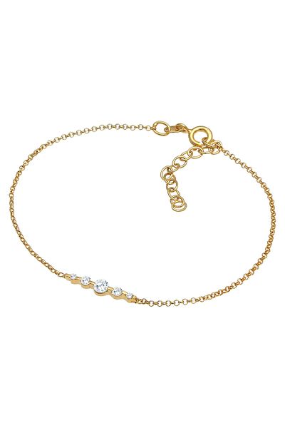 ELLI Damenarmband aus 925er-Sterlingsilber – glitzernde, verstellbare Zirkoniumkristalle