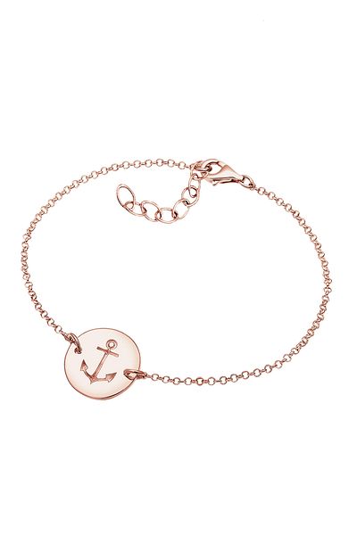 ELLI Armband Anker Münze 925 Sterling Silber