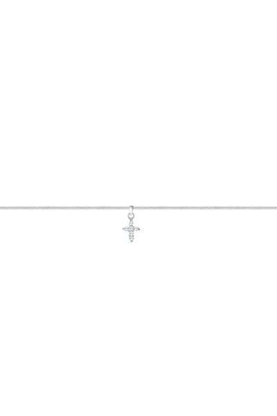 ELLI Halskette Halskette Choker Kreuz Religion Zirkonia 925 Silber
