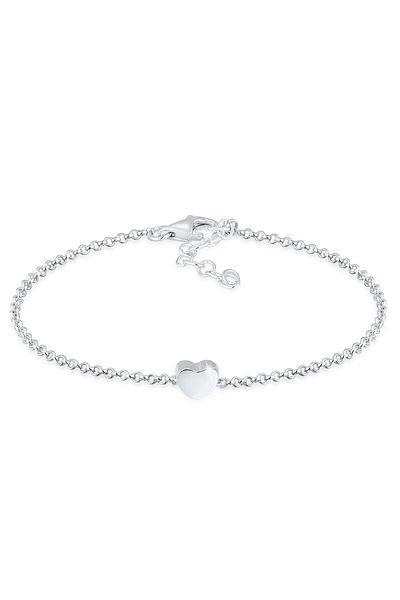 ELLI 925 Silberarmband – Basic Trend Erbskette Herz Love Liebe