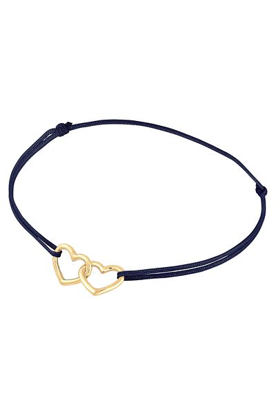 ELLI Love-Armband aus 925er-Sterlingsilber – eingelegt mit Herzen, vergoldet