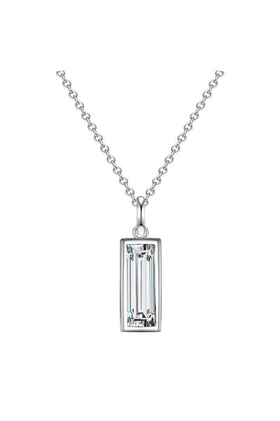 Glanzstücke München Silberhalskette Kette mit Anhänger Sterling Silber Zirkonia weiß