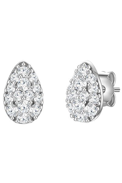 Glanzstücke München Silberohrstecker Ohrstecker Sterling Silber Zirkonia weiß