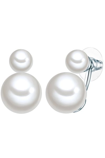 Lulu & Jane Perlenohrstecker Ohrstecker Muschelkernperle weiß