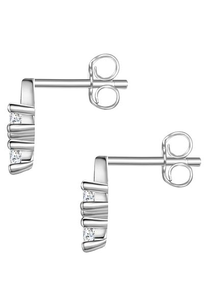 Glanzstücke München Silberohrstecker Ohrstecker Sterling Silber Zirkonia weiß