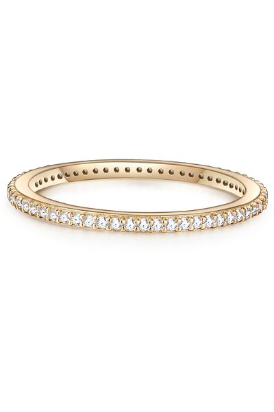 Glanzstücke München Silberring Yüzük Sterling Silber gelbgold Zirkonia weiß