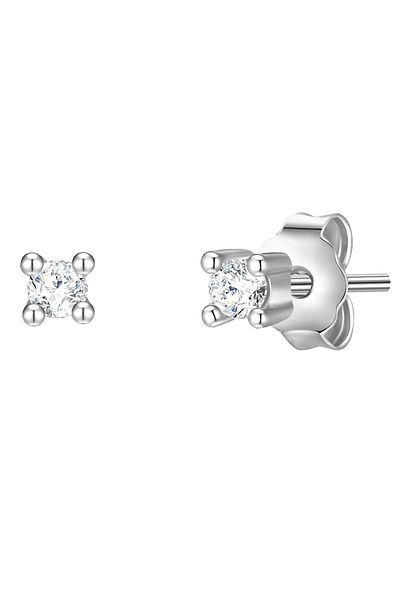 Glanzstücke München Silberohrstecker Ohrstecker Sterling Silber Zirkonia weiß