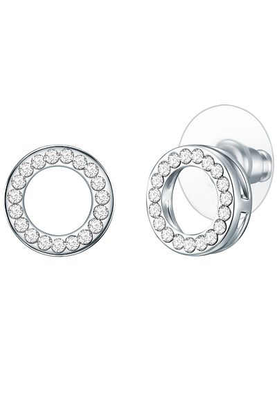 Lulu & Jane Modeschmuckohrstecker Ohrstecker Glaskristall weiß