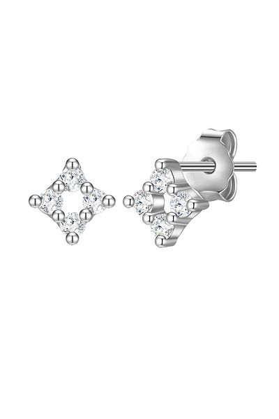Glanzstücke München Silberohrstecker Ohrstecker Sterling Silber Zirkonia weiß