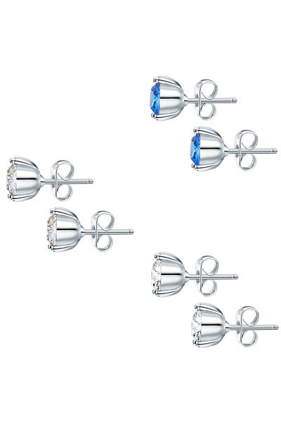 Lulu & Jane Swarovski® Kristalleri ile Ohrstecker 3'lü Set Swarovski® Kristalleri ile Ohrstecker Verziert