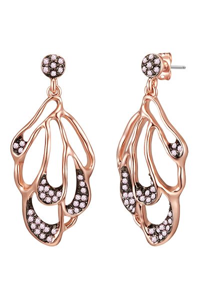 Lulu & Jane Ohrstecker mit Kristallen von Swarovski® Ohrstecker roségold verziert mit Kristallen von Swarovski®