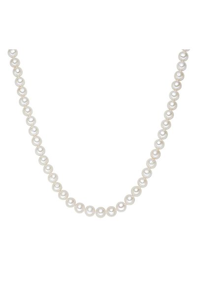 Valero Pearls Perlenhalskette Kette Sterling Silber Süßwasser-Zuchtperle weiß