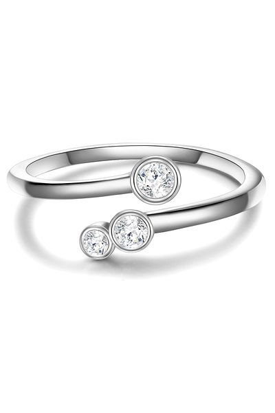 Glanzstücke München Silberring Ring Sterling Silber Zirkonia weiß