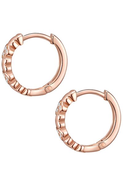 Rafaela Donata Silberohrcreolen Creolen Sterling Silber roségold Zirkonia weiß
