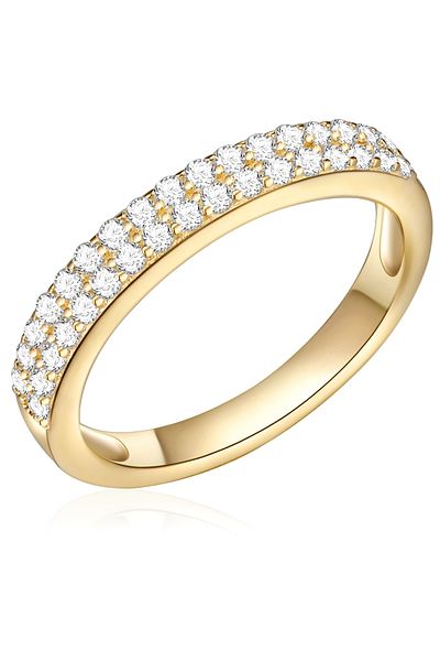 Rafaela Donata Silberring Ring Sterling Silber gelbgold Zirkonia weiß