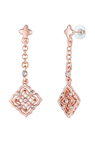 Lulu & Jane Ohrhänger mit Kristallen von Swarovski® Ohrhänger roségold verziert mit Kristallen von Swarovski® we