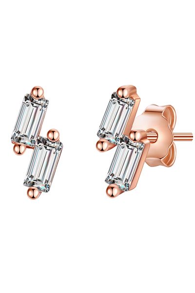 Glanzstücke München Silberohrstecker Ohrstecker Sterling Silber roségold Zirkonia weiß