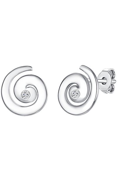 Lulu & Jane Diamantohrstecker Ohrstecker Sterling Silber Diamant weiß