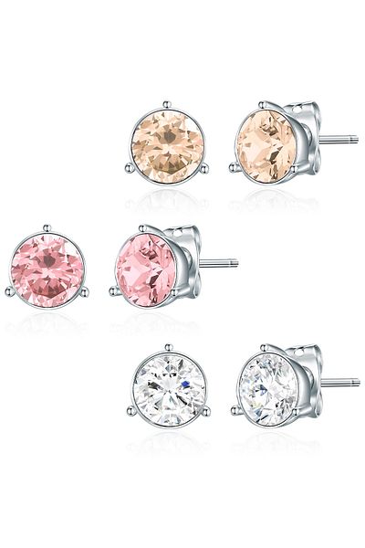 Lulu & Jane Swarovski® Kristalleri ile Ohrstecker 3'lü Set Swarovski® Kristalleri ile Ohrstecker Verziert