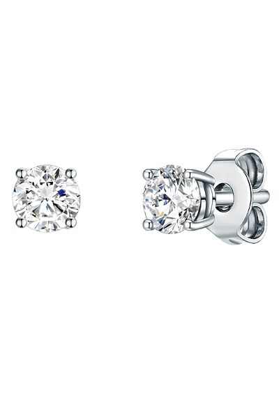 Trilani Silberohrstecker Ohrstecker Sterling Silber Zirkonia weiß