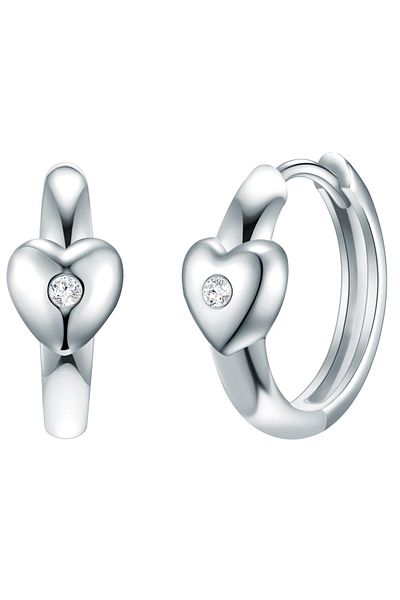 Lulu & Jane Diamantohrcreolen Creolen Sterling Silber Diamant weiß