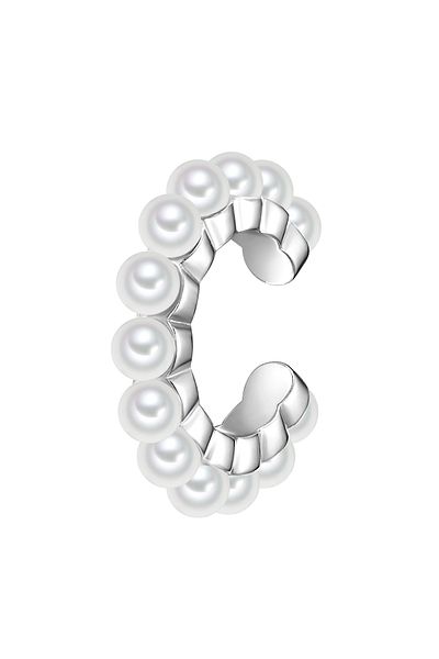 Glanzstücke München Silberohrklemmen Ohrklemme Sterling Silber Muschelkernperle weiß