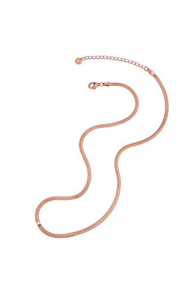 Glanzstücke München Silberhalskette Kette Sterling Silber roségold Zirkonia weiß