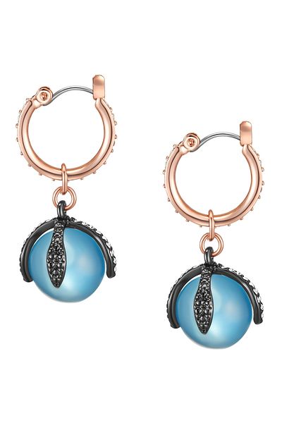 Lulu & Jane Ohrcreolen mit Kristallen von Swarovski® Klappcreolen roségold verziert mit Kristallen von Swarovski