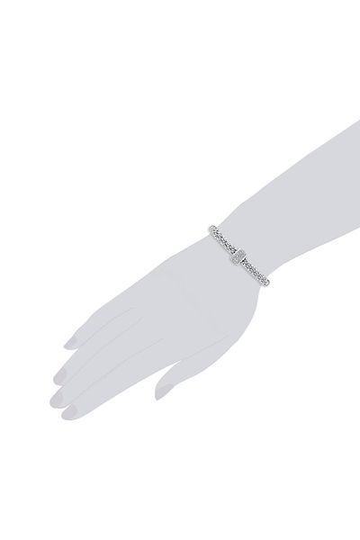 Lulu & Jane Modeschmuckarmband Armband Glaskristall weiß