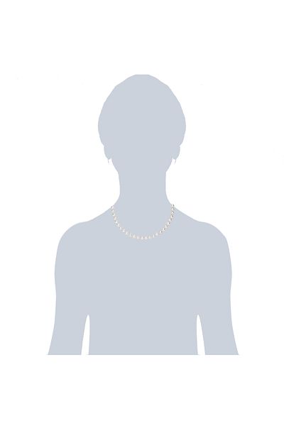 Lulu & Jane Perlenhalskette Kette Sterling Silber Süßwasser-Zuchtperle weiß