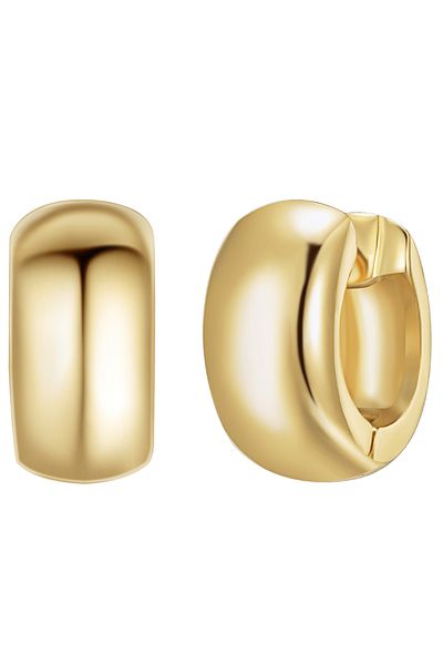 Lulu & Jane Modeschmuckohrcreolen Klappcreolen gelbgold