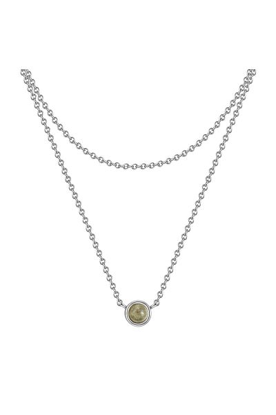 Glanzstücke München Silberhalskette Kette mit Anhänger Sterling Silber Labradorit