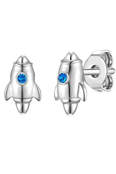 Glanzstücke München Silberohrstecker Ohrstecker Sterling Silber Zikonia blau