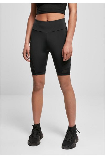Urban Classics Damen Ladies High Waist Tech Mesh Cycle Shorts